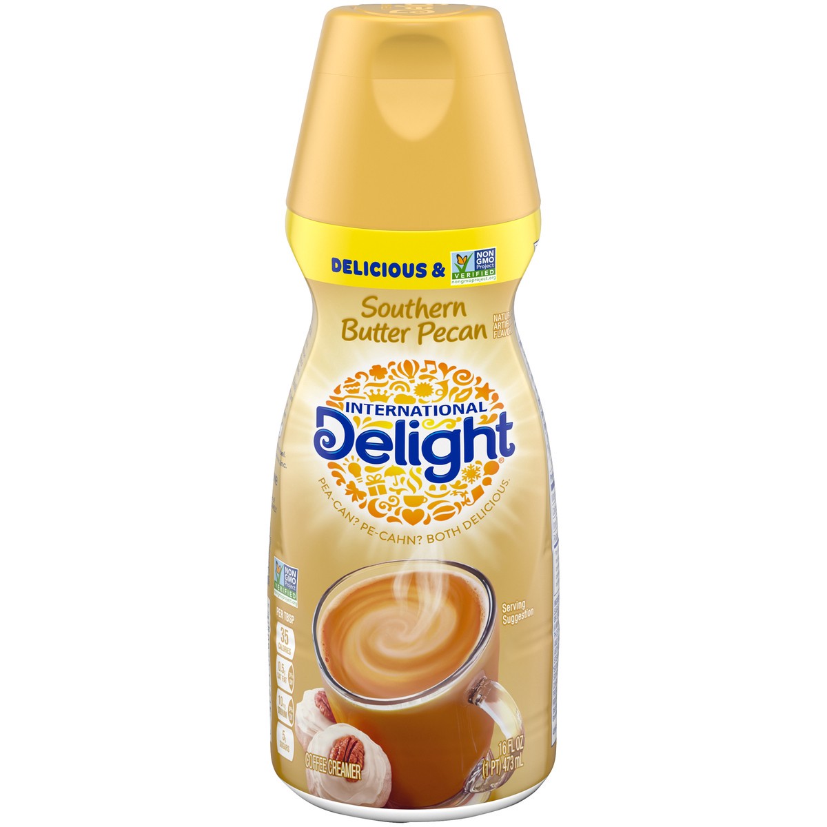 slide 1 of 9, International Delight Southern Butter Pecan Coffee Creamer, 16 Oz., 16 fl oz