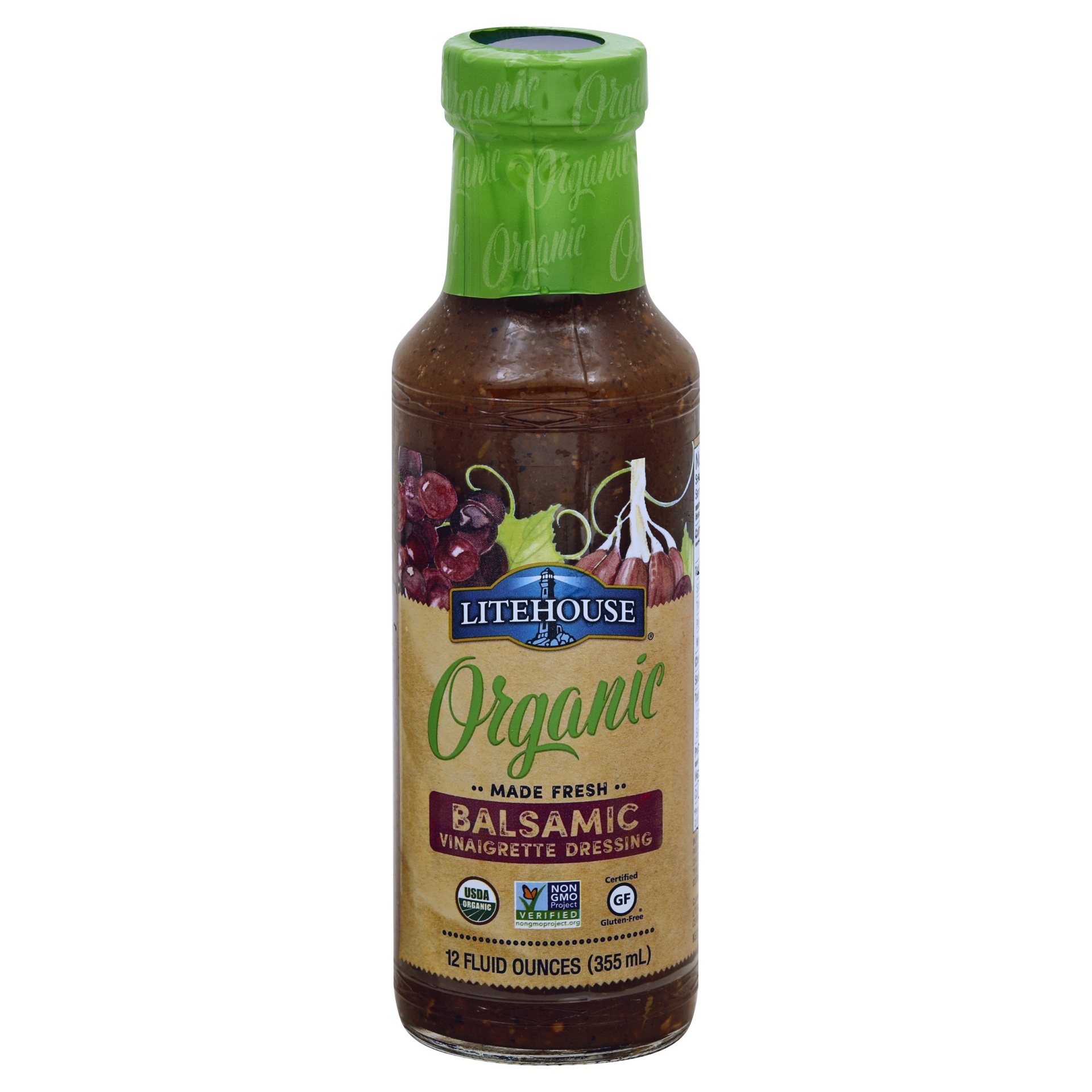 slide 1 of 1, Litehouse Organic Balsamic Vinaigrette Dressing, 12 fl oz