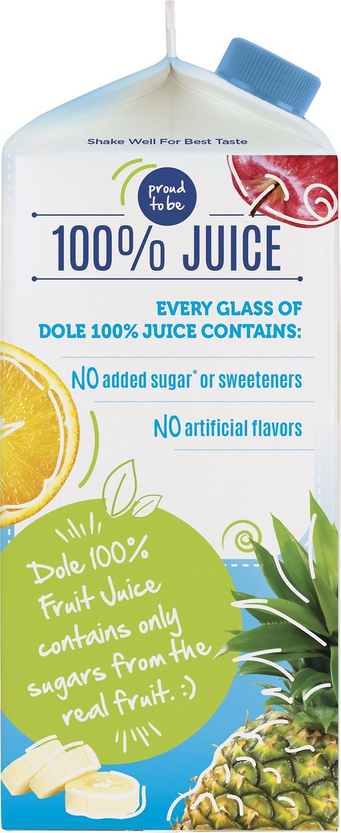 slide 7 of 9, Dole 100% Juice Blend, Pineapple Orange Banana Flavored, 59 Fl Oz, Carton, 59 fl oz
