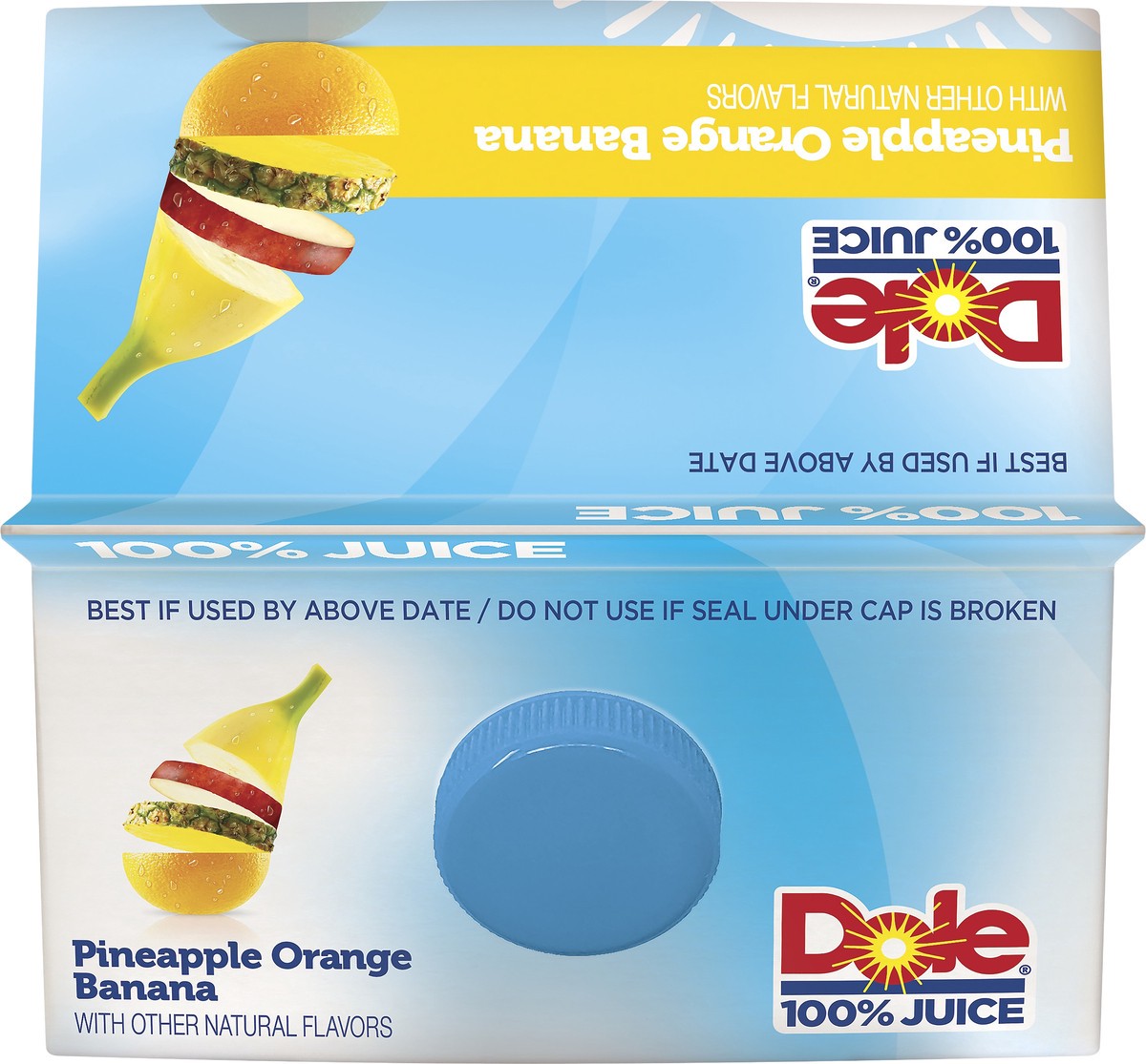 slide 9 of 9, Dole 100% Juice Blend, Pineapple Orange Banana Flavored, 59 Fl Oz, Carton, 59 fl oz