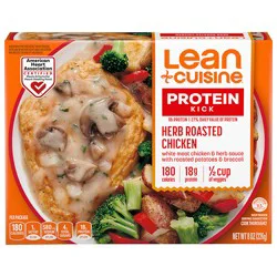 Lean Cuisine Frozen Meal Herb Roasted Chicken, Protein Kick Microwave Meal, Microwave Chicken Dinner, Frozen Dinner for One