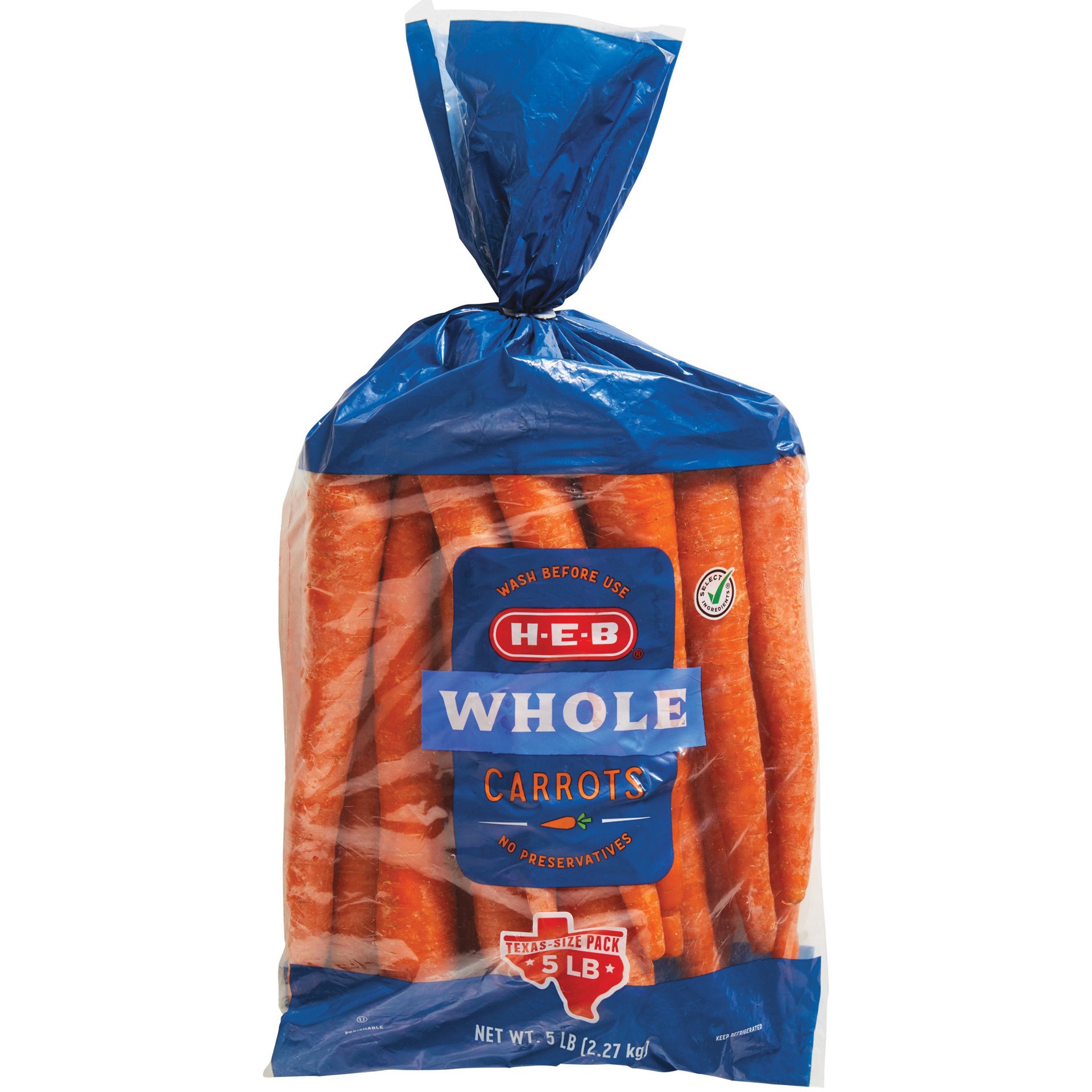 slide 1 of 1, H-E-B Fresh Whole Carrots - Texas-Size Pack, 5 lb