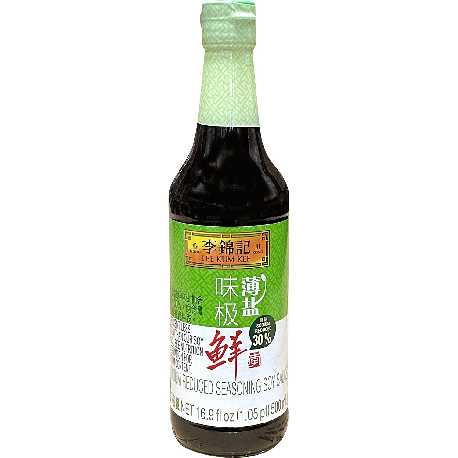 slide 1 of 1, Lee Kum Kee Lkk Sodium Reduced Seasoning Soy Sauce, 16.9 fl oz