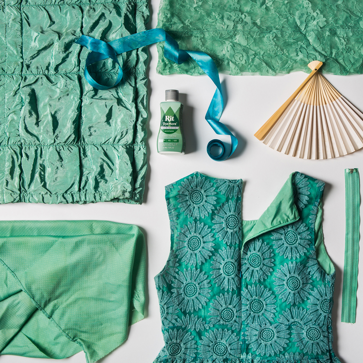 slide 5 of 7, Rit DyeMore Peacock Green Synthetic Fiber Dye 7 oz, 7 oz