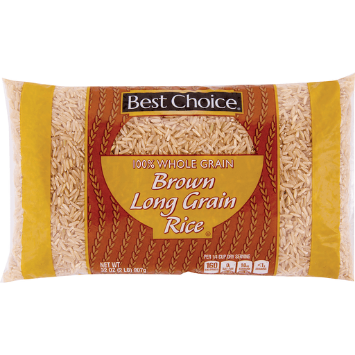 slide 1 of 1, Best Choice Long Grain Brown Rice, 32 oz