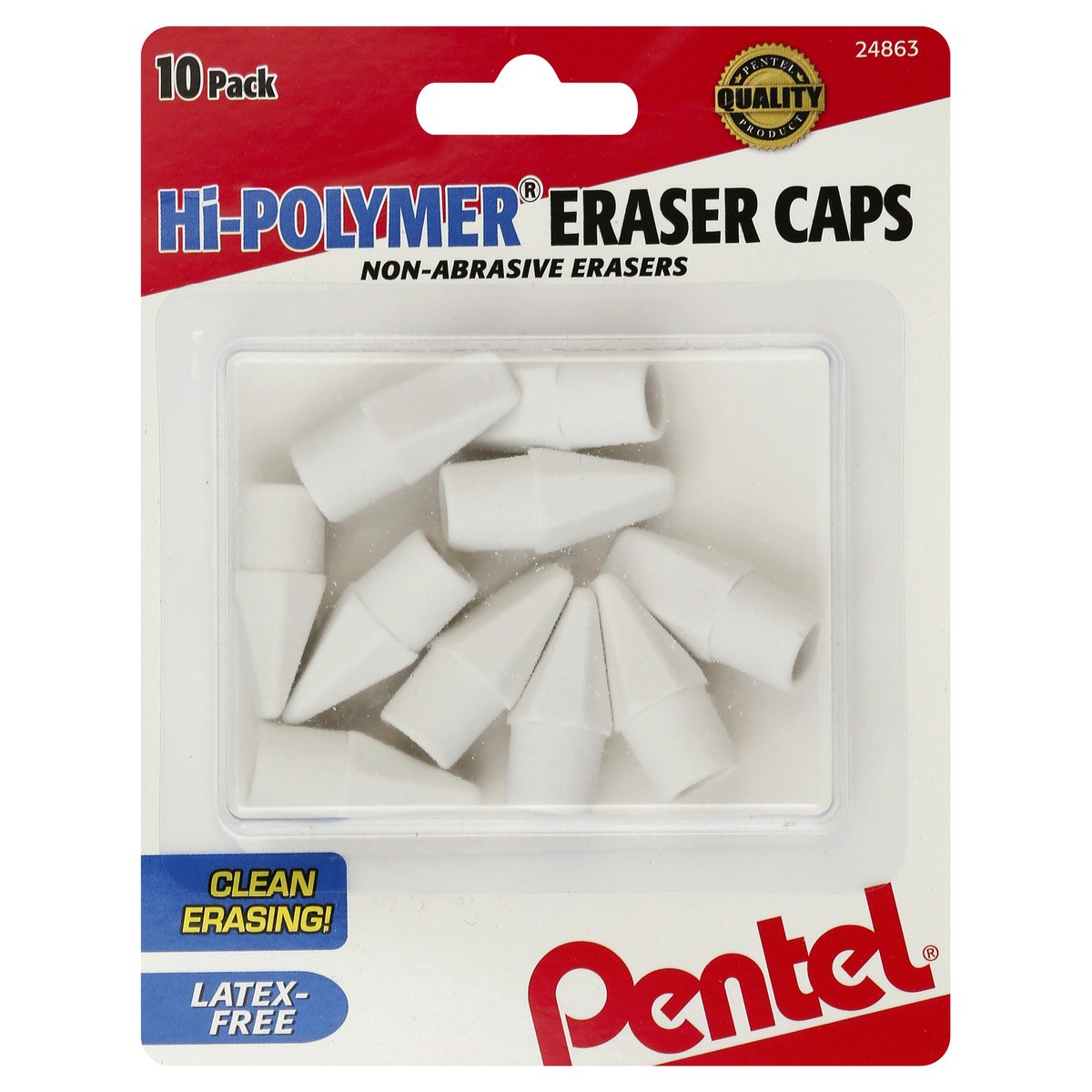 slide 1 of 2, Pentel Eraser Caps 10 ea, 10 ct