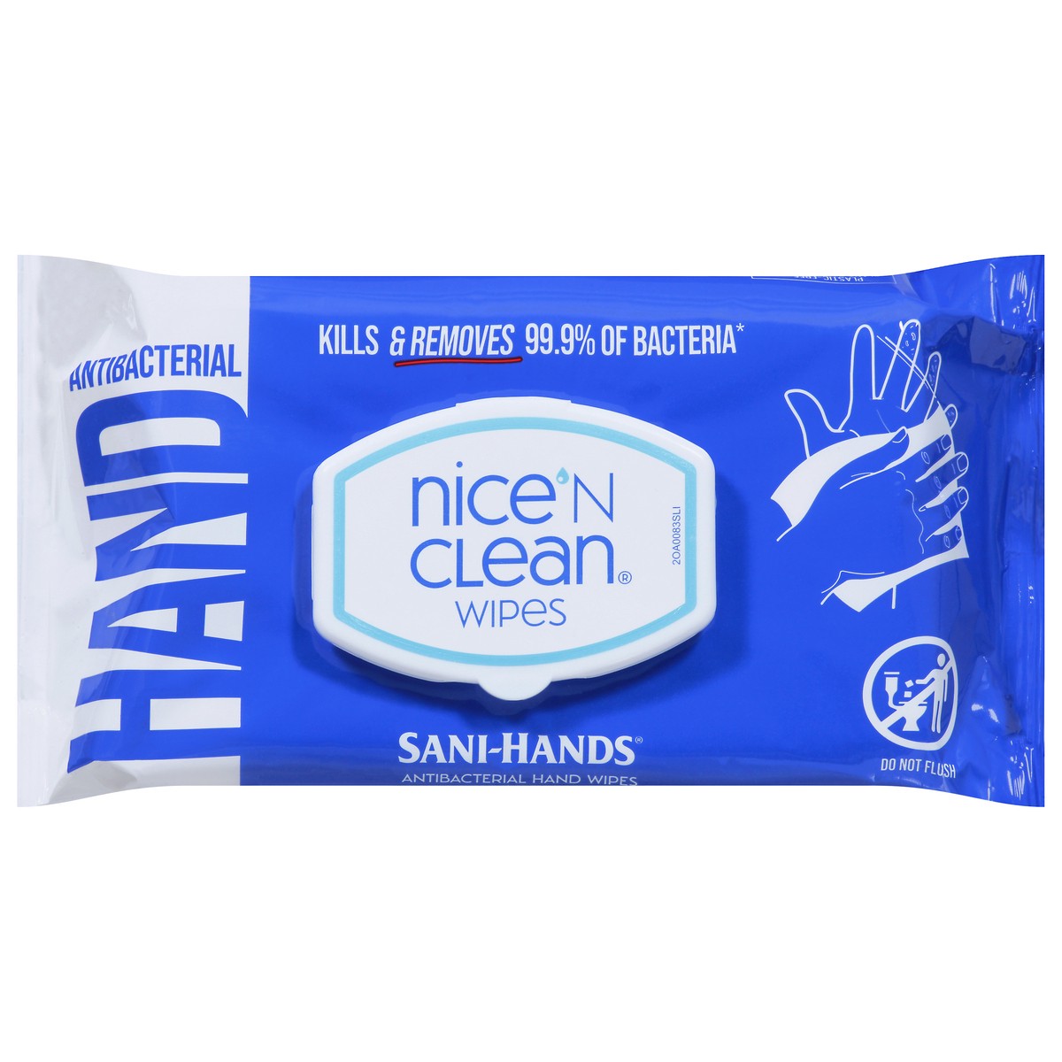 slide 1 of 9, Nice 'n Clean Sani-Hands Antibacterial Hand Wipes 90 ea, 90 ct