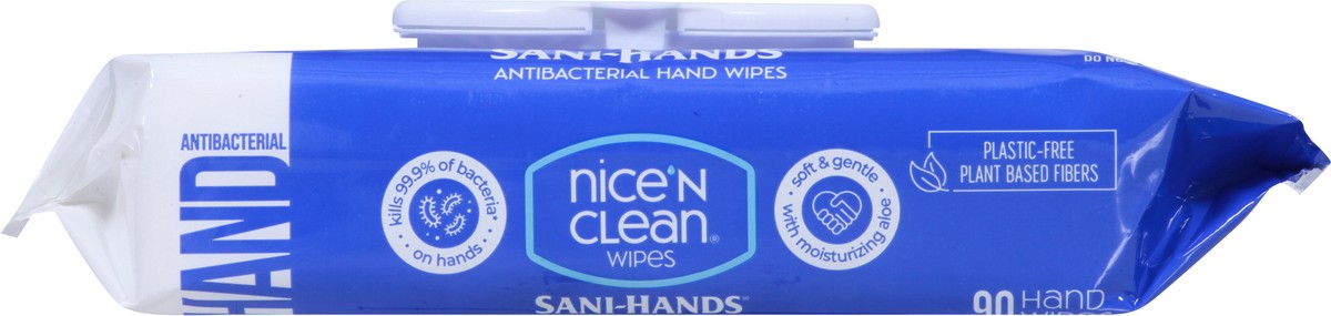 slide 4 of 9, Nice 'n Clean Sani-Hands Antibacterial Hand Wipes 90 ea, 90 ct