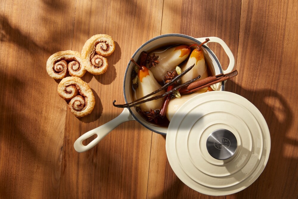 slide 2 of 2, Dash Of That Cast Iron Sauce Pot - Ivory, 2 qt