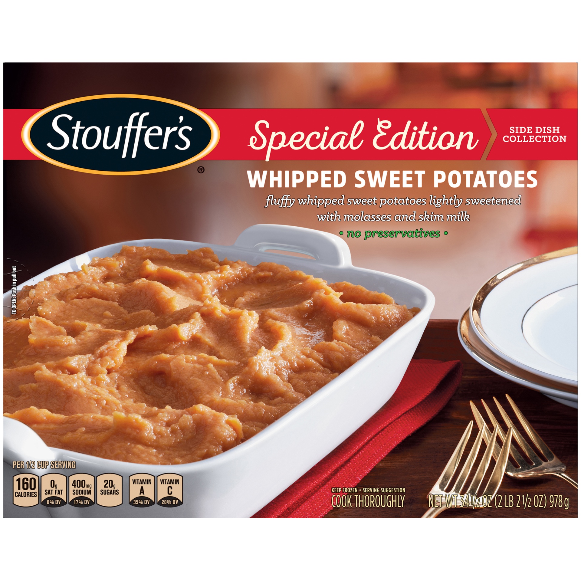 slide 1 of 8, Stouffer's Stf Holiday Whip Sweet Potato, 1 ct