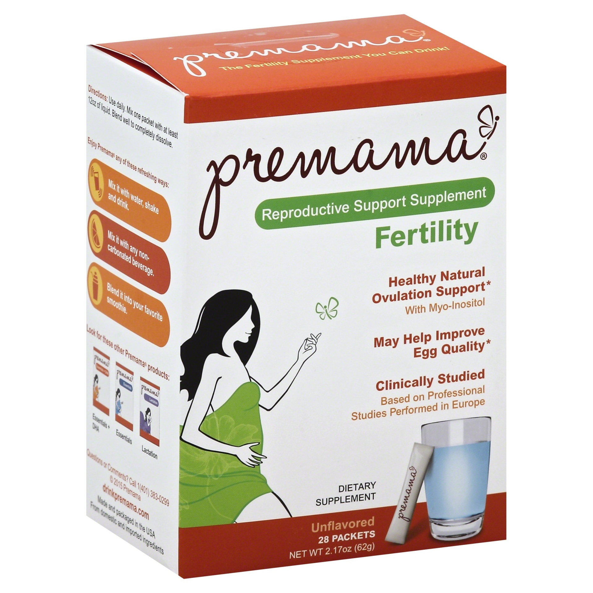Premama Fertility Reproductive Support Dietary Supplement Drink Mix, Unflavored 28 ct | Shipt