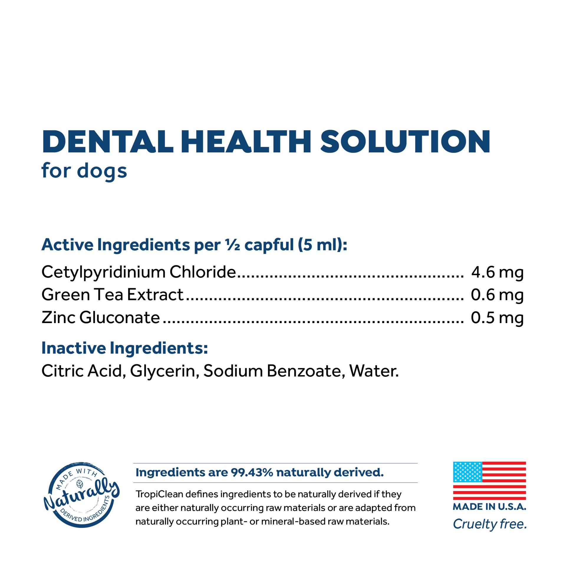 slide 3 of 3, TropiClean Fresh Breath Certified Wellness Collection Dental Health Solution for Dogs, 33.8oz, 33.8 oz