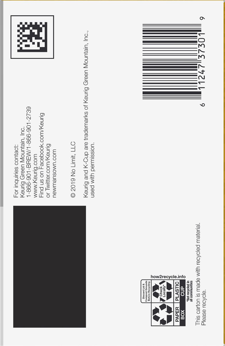 slide 8 of 11, Newman's Own Sunrise Blend, Keurig Single-Serve K-Cup Pods, Light Roast Coffee, 12 Count, 12 ct