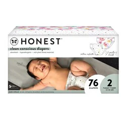 Honest Clean Conscious Diapers 2 Tummy Timer (12-18 lbs) Diapers Size 2 72 ea