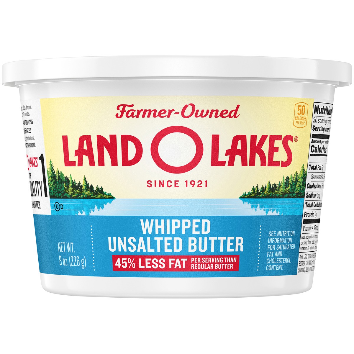 slide 1 of 8, Land O'Lakes Unsalted Whipped Butter, 8 oz