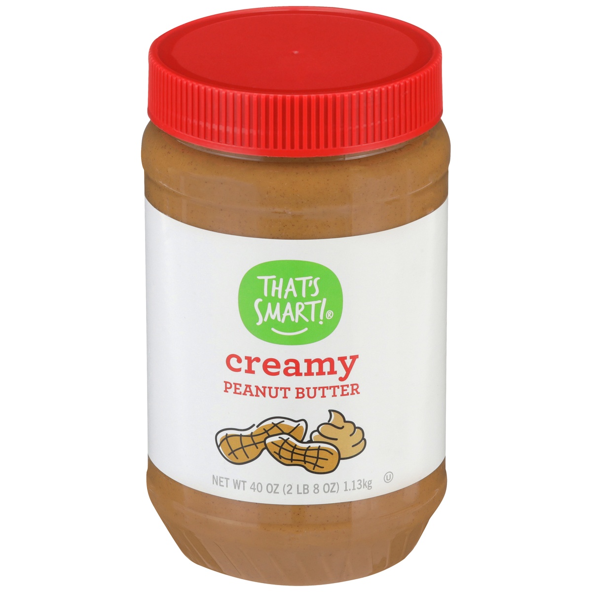 slide 1 of 1, That's Smart! Creamy Peanut Butter, 40 oz