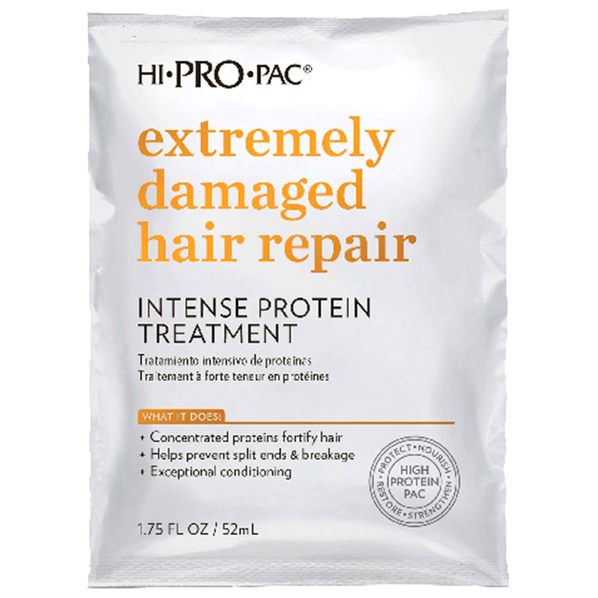 slide 1 of 1, Hi-Pro-Pac Extremely Damaged Hair Intense Protein Treatment, 1.75 oz