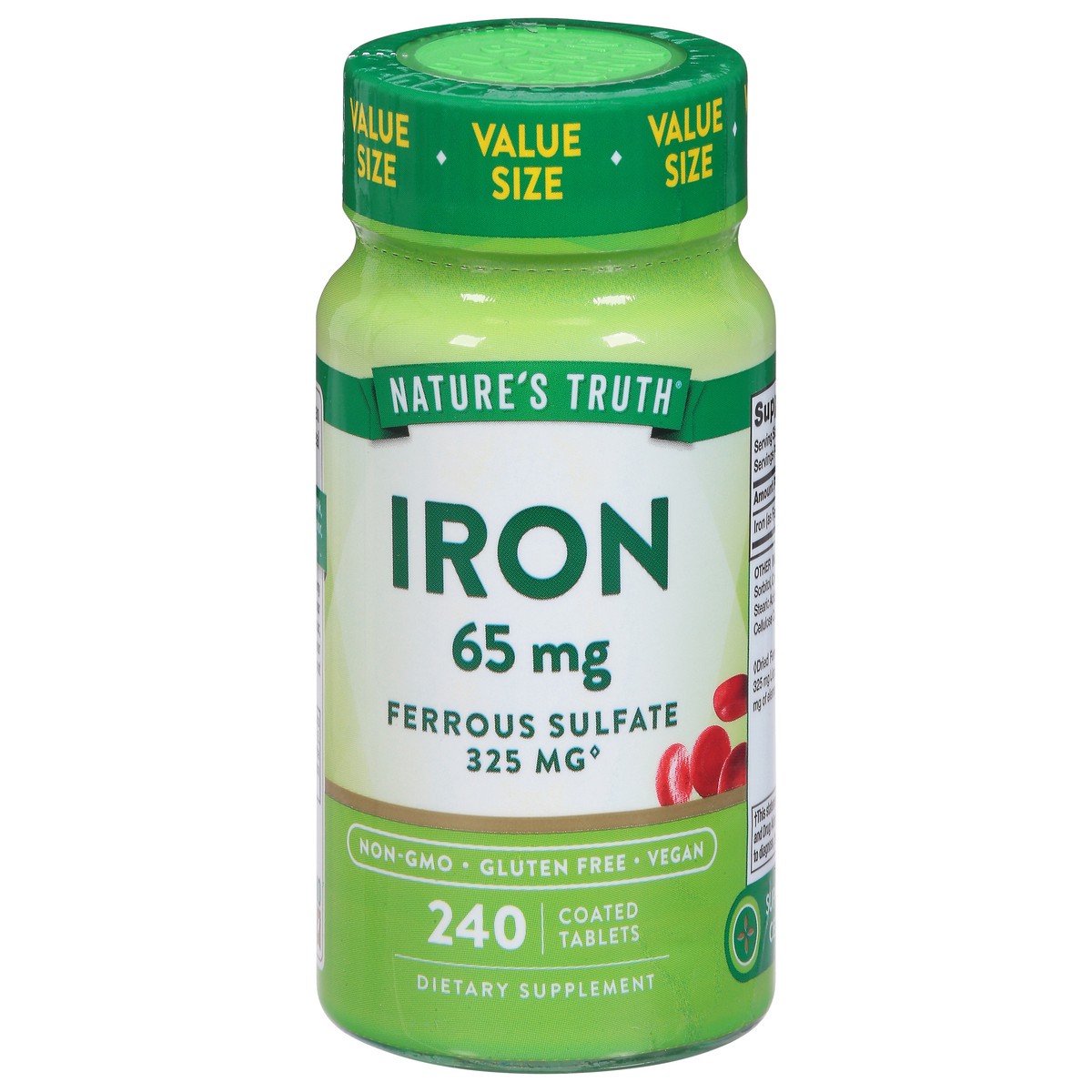 slide 5 of 13, Nature's Truth Iron 240 Tablets Value Size, 240 ct