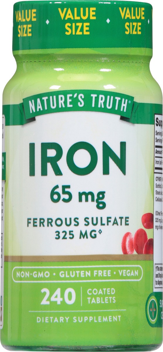 slide 7 of 13, Nature's Truth Iron 240 Tablets Value Size, 240 ct
