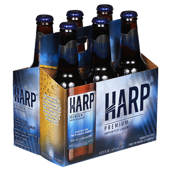 slide 7 of 16, Harp Lager Lager Beer, 6pk 11.2oz Bottles, 4.5% ABV, 6 ct; 12 oz