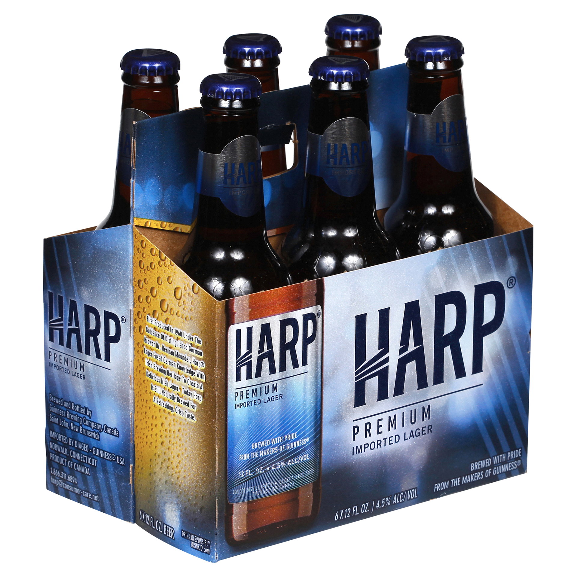 slide 2 of 16, Harp Lager Lager Beer, 6pk 11.2oz Bottles, 4.5% ABV, 6 ct; 12 oz