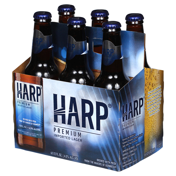 slide 8 of 16, Harp Lager Lager Beer, 6pk 11.2oz Bottles, 4.5% ABV, 6 ct; 12 oz