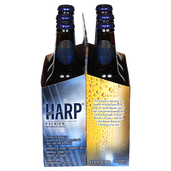 slide 10 of 16, Harp Lager Lager Beer, 6pk 11.2oz Bottles, 4.5% ABV, 6 ct; 12 oz