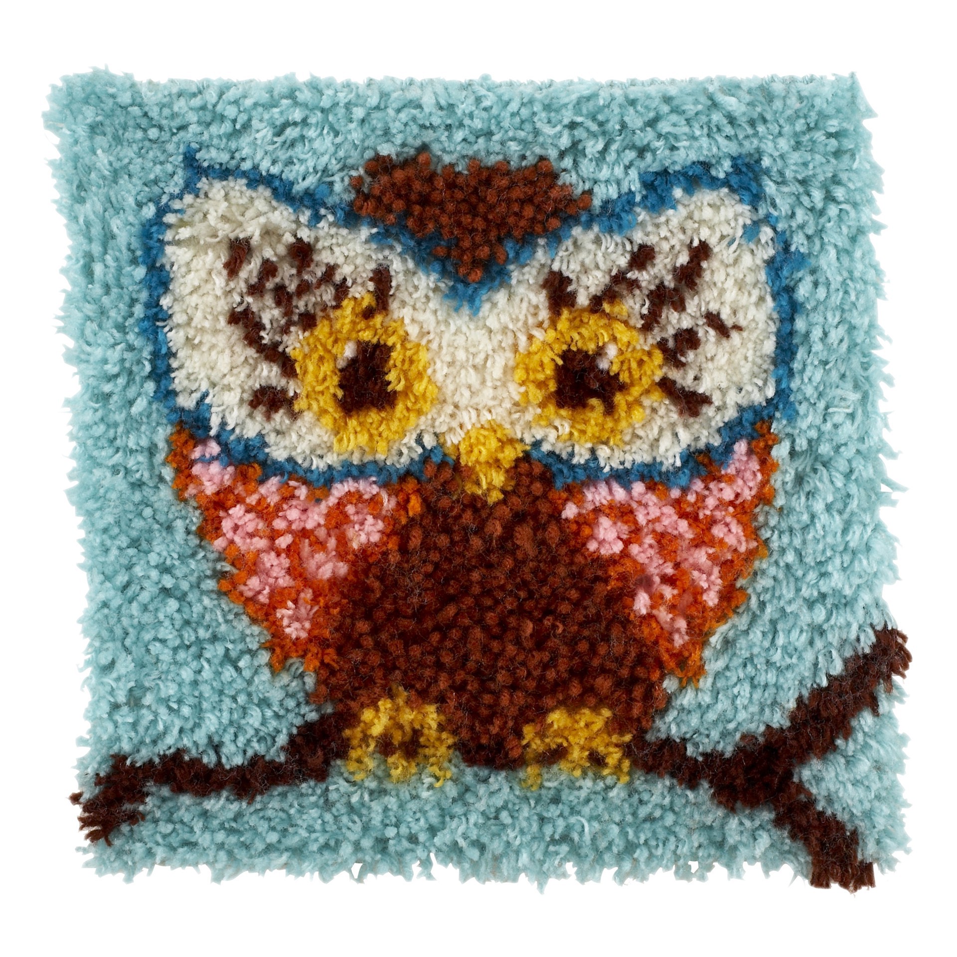slide 3 of 5, Wonderart Hoot Hoot Latch Hook Kit, 12 in x 12 in