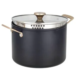 Kitchen & Table by H-E-B Non-Stick Stock Pot - Classic Black