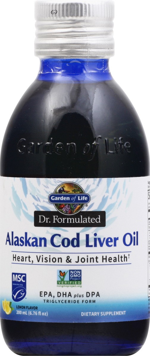 slide 1 of 9, Garden of Life Lemon Flavor Alaskan Cod Liver Oil 200 ml, 1 ct