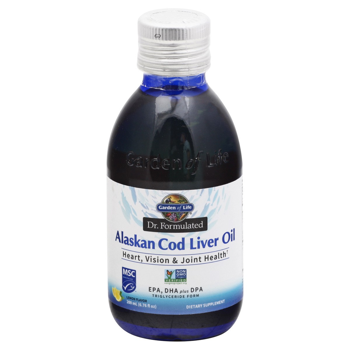 slide 1 of 9, Garden of Life Lemon Flavor Alaskan Cod Liver Oil 200 ml, 1 ct