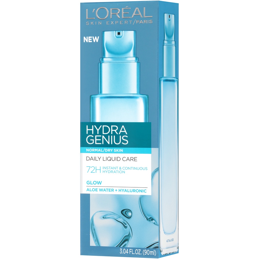 slide 4 of 8, L'Oréal Hydra Genius For Normal/Dry Skin, 3.04 fl oz