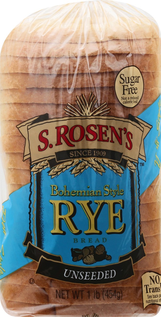 slide 5 of 8, S. Rosen's Bread, Bohemian Style, Rye, Unseeded, Deli Style, 16 oz