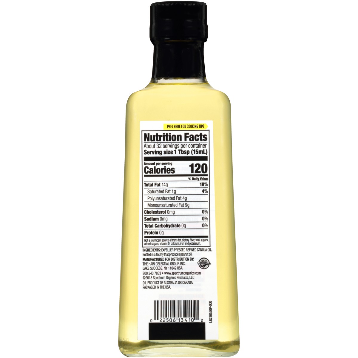 slide 10 of 11, Spectrum Culinary Canola Oil 16 fl. oz. Bottle, 16 fl oz