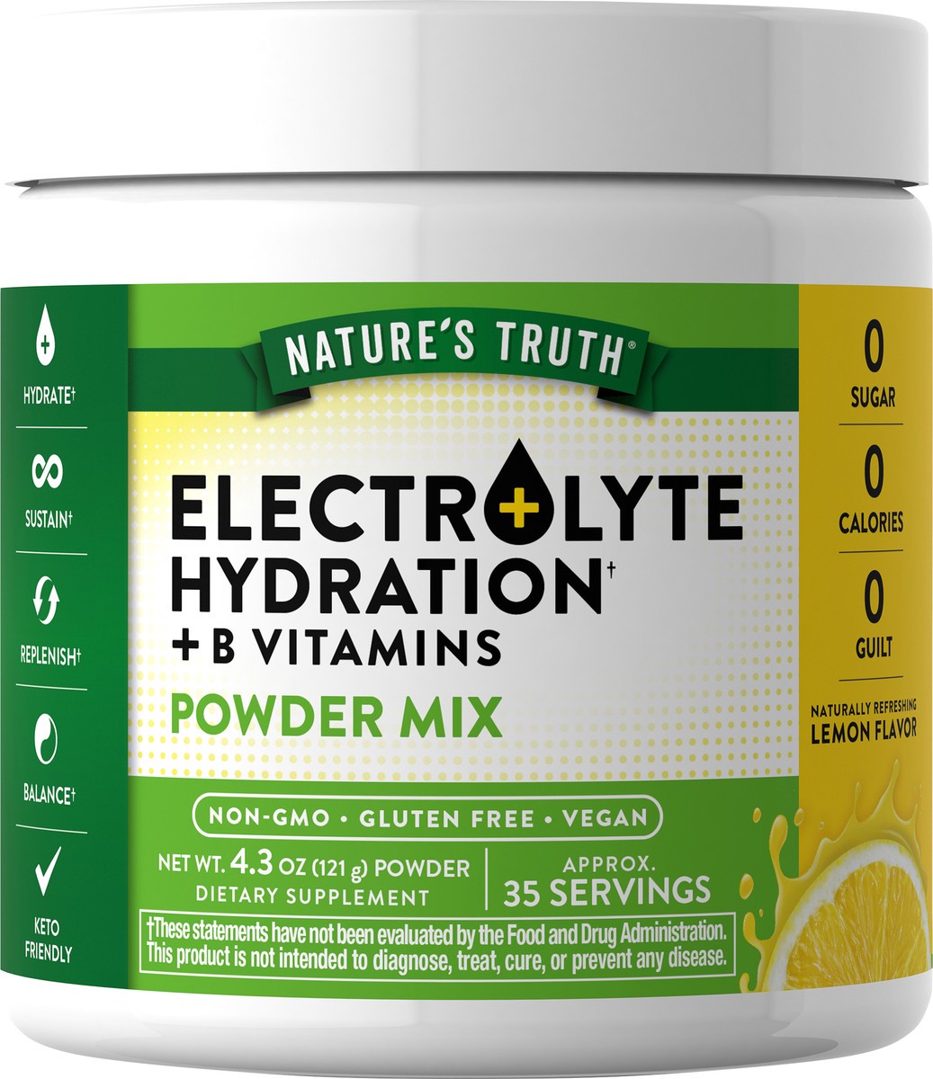 slide 2 of 7, Nature's Truth NT Electrolyte Powder 4.3 Jar, 4.3 oz