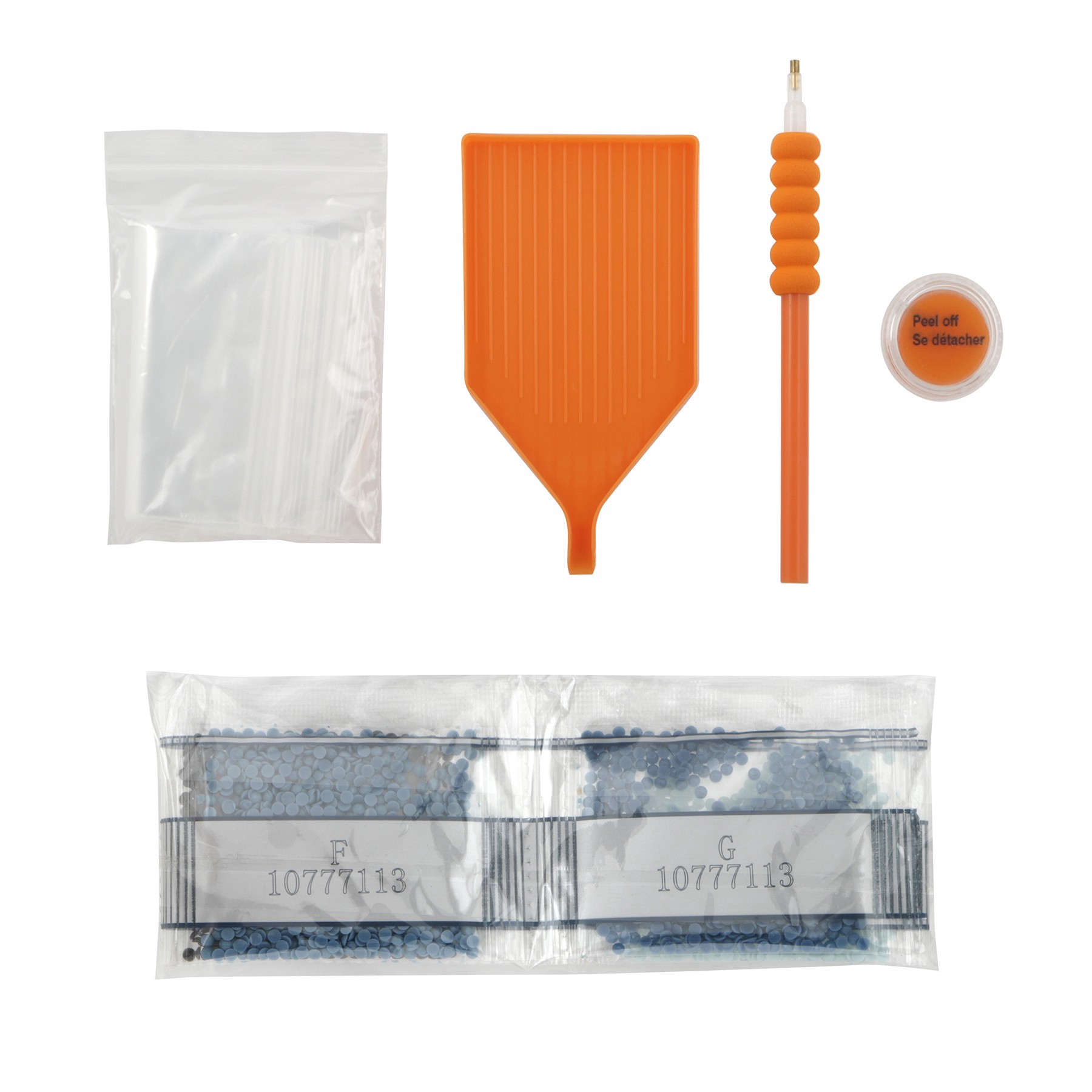 slide 2 of 4, 8" Glow-In-The-Dark Witch On Broom Stick Round Wood Plaque Diamond Art Kit By Make Market, 8 in