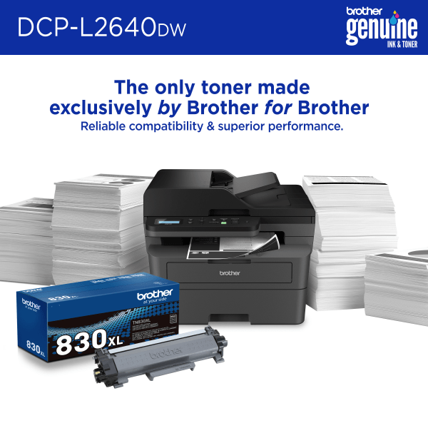 slide 4 of 8, Brother Dcp-L2640Dw Compact Wireless Laser Monochrome Multi-Function Printer, 1 ct