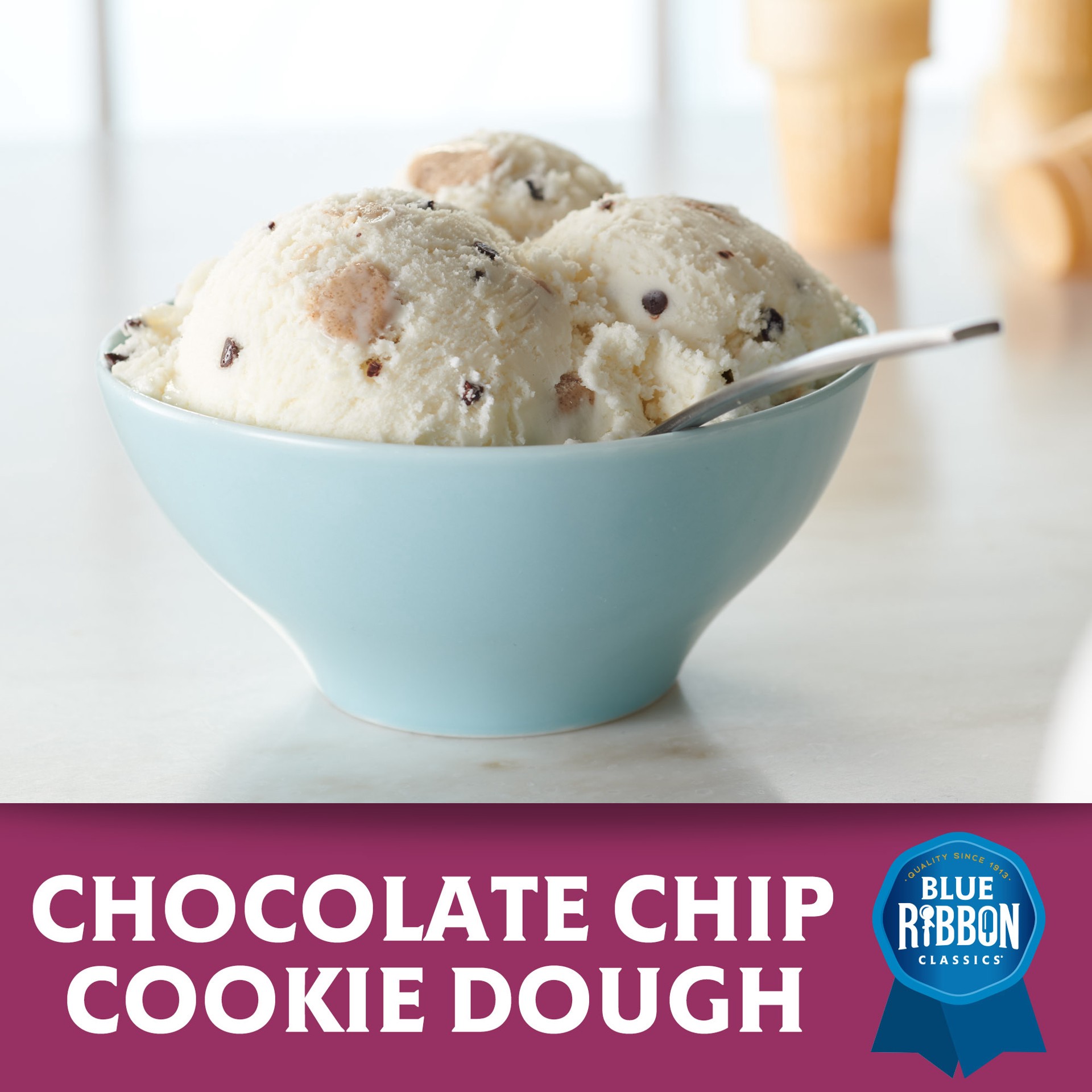 slide 4 of 5, Blue Ribbon Classics Chocolate Chip Cookie Dough Frozen Dessert, 48 fl oz, 48 fl oz