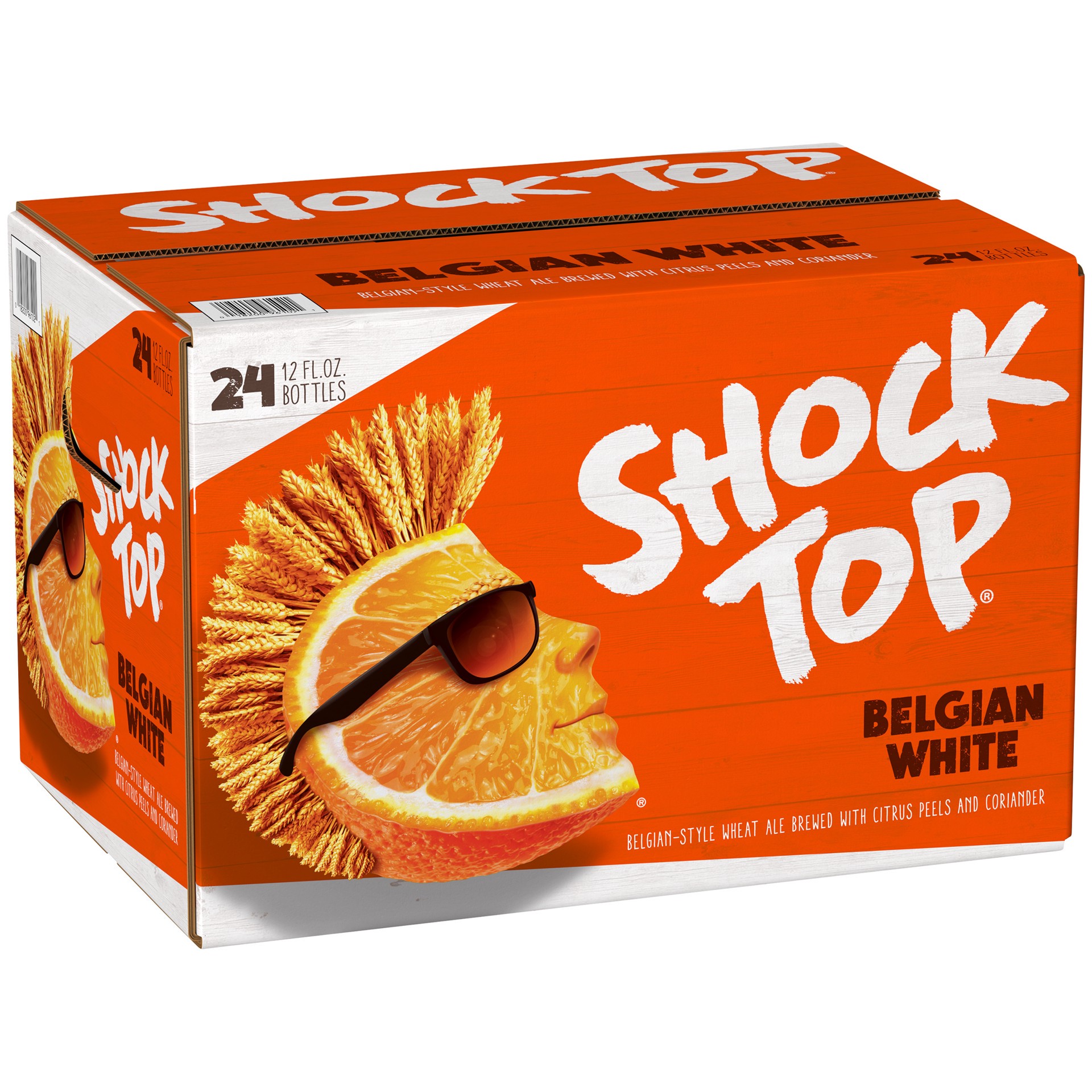 slide 1 of 3, Shock Top Belgian White, 24 Pack 12 fl. oz. Bottles, 24 ct; 12 oz