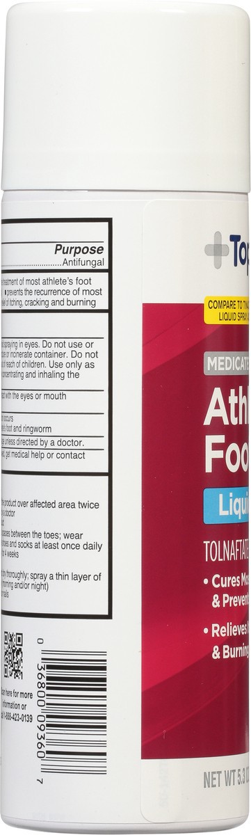 slide 7 of 9, TopCare Health Medicated Athlete's Foot Liquid Spray 5.3 oz, 5.3 oz