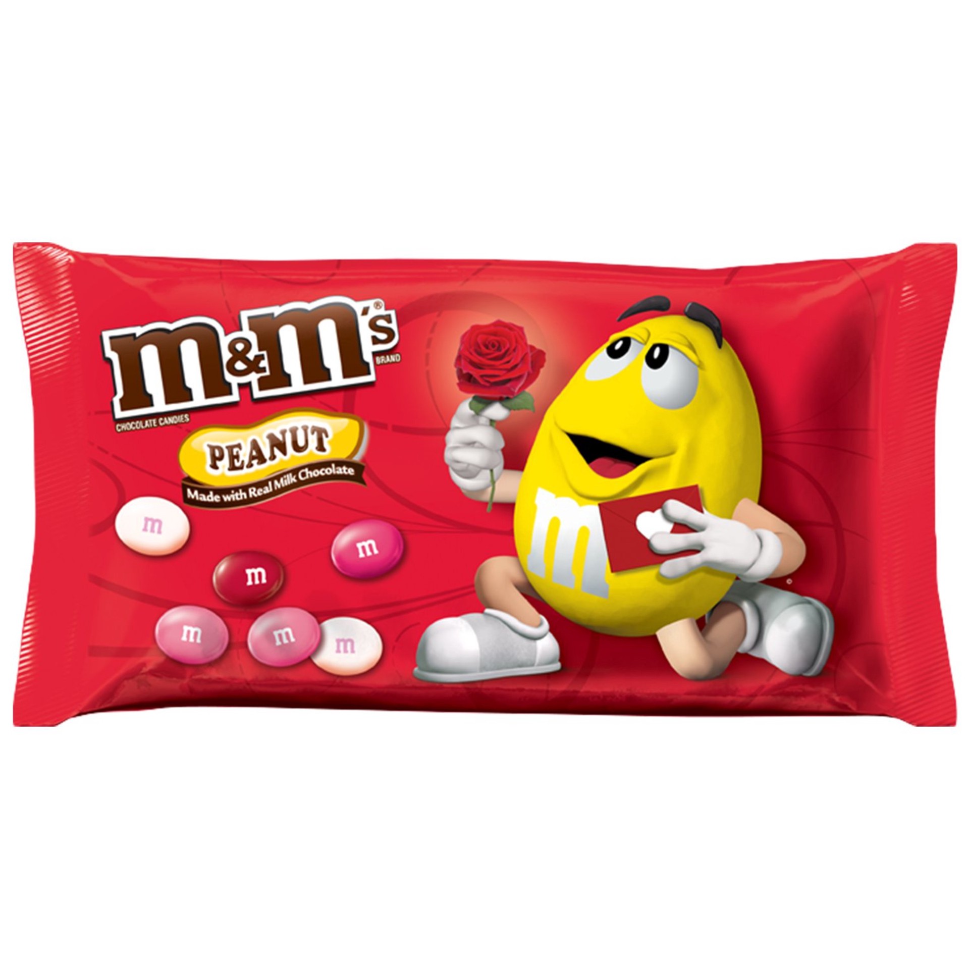 slide 1 of 3, M&M's Valentine's Peanut Chocolate Candy 11.4-Ounce Bag, 11.4 oz