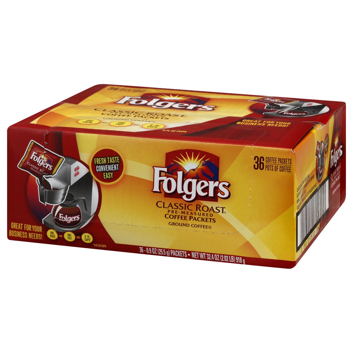 slide 2 of 11, Folgers Classic Roast Ground Coffee Packets - 36 ct, 36 ct