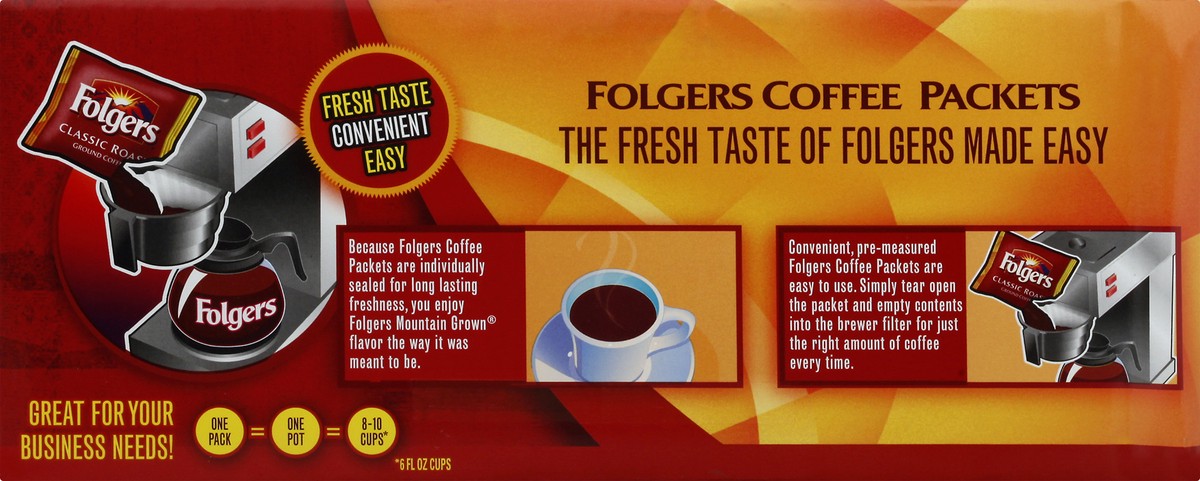 slide 5 of 11, Folgers Classic Roast Ground Coffee Packets - 36 ct, 36 ct