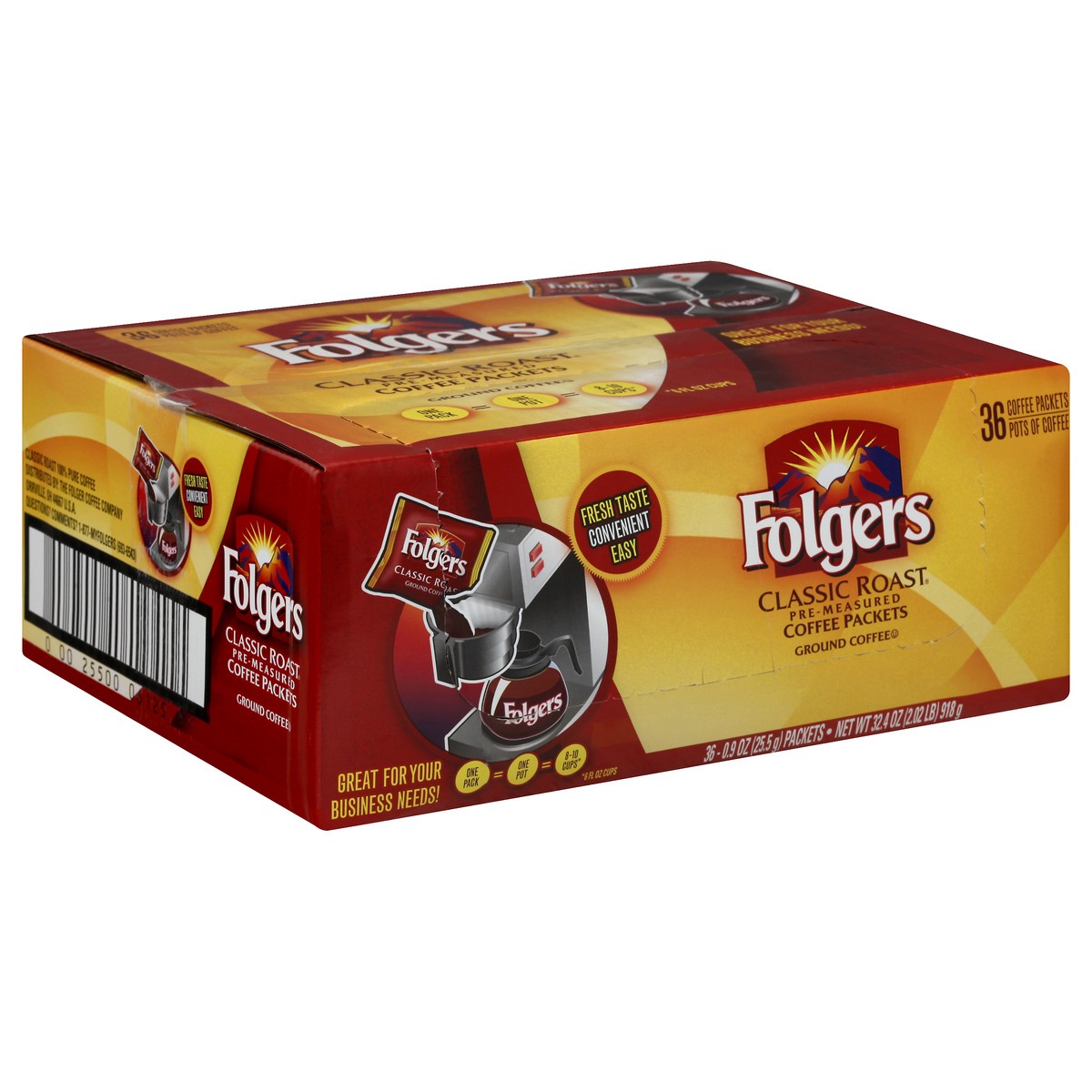 slide 10 of 11, Folgers Classic Roast Ground Coffee Packets - 36 ct, 36 ct