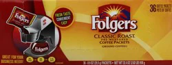 Folgers Classic Roast Ground Coffee Packets - 36 ct