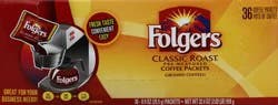 Folgers Classic Roast Ground Coffee Packets - 36 ct