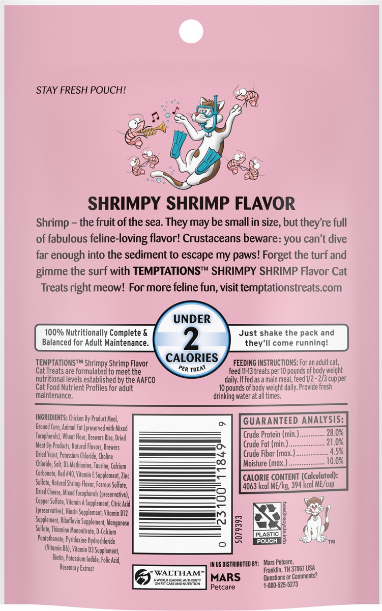 slide 5 of 15, Temptations Shrimpy Shrimp Flavor Treats for Cats 3 oz, 3 oz