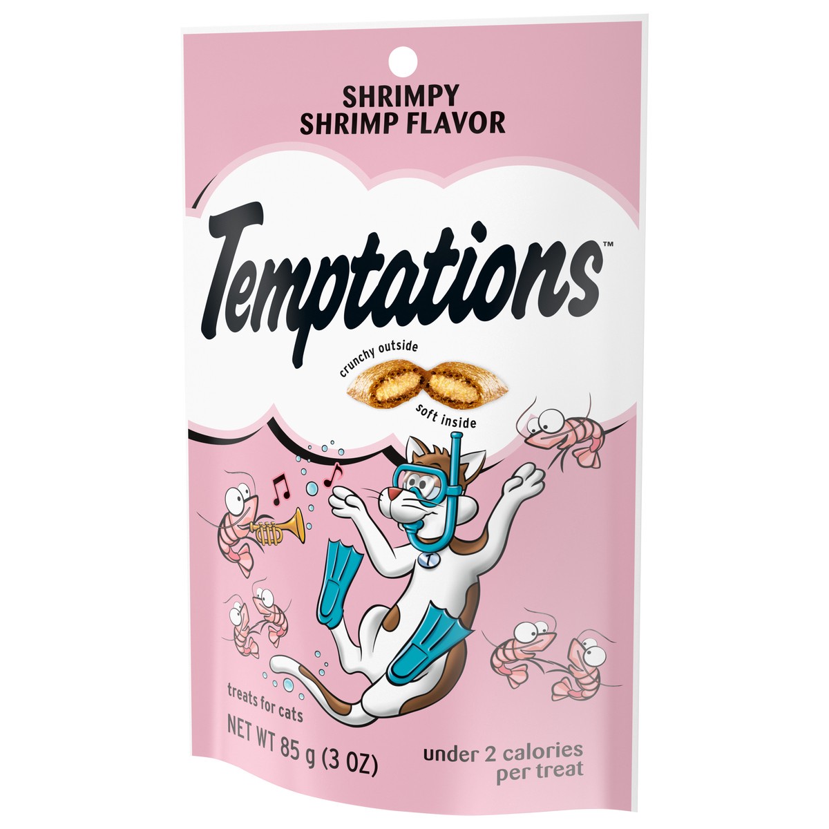 slide 11 of 15, Temptations Shrimpy Shrimp Flavor Treats for Cats 3 oz, 3 oz