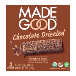 MadeGood Cookie Crumble Chocolate Drizzled Granola Bars