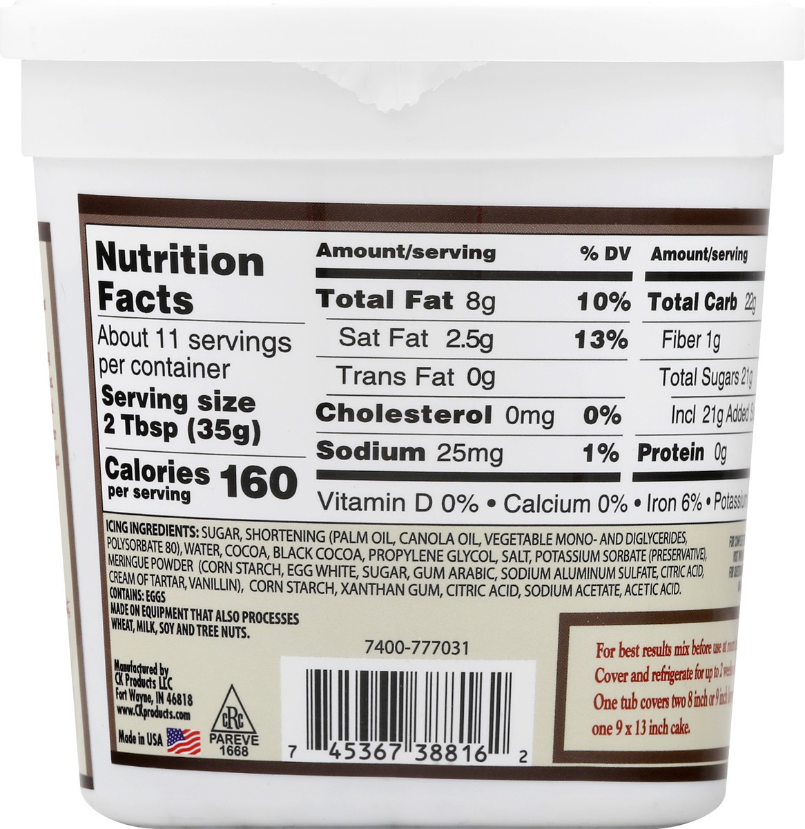 slide 6 of 10, BUDDY VALASTRO FOODS Chocolate Buttercream Icing 13 oz, 13 oz